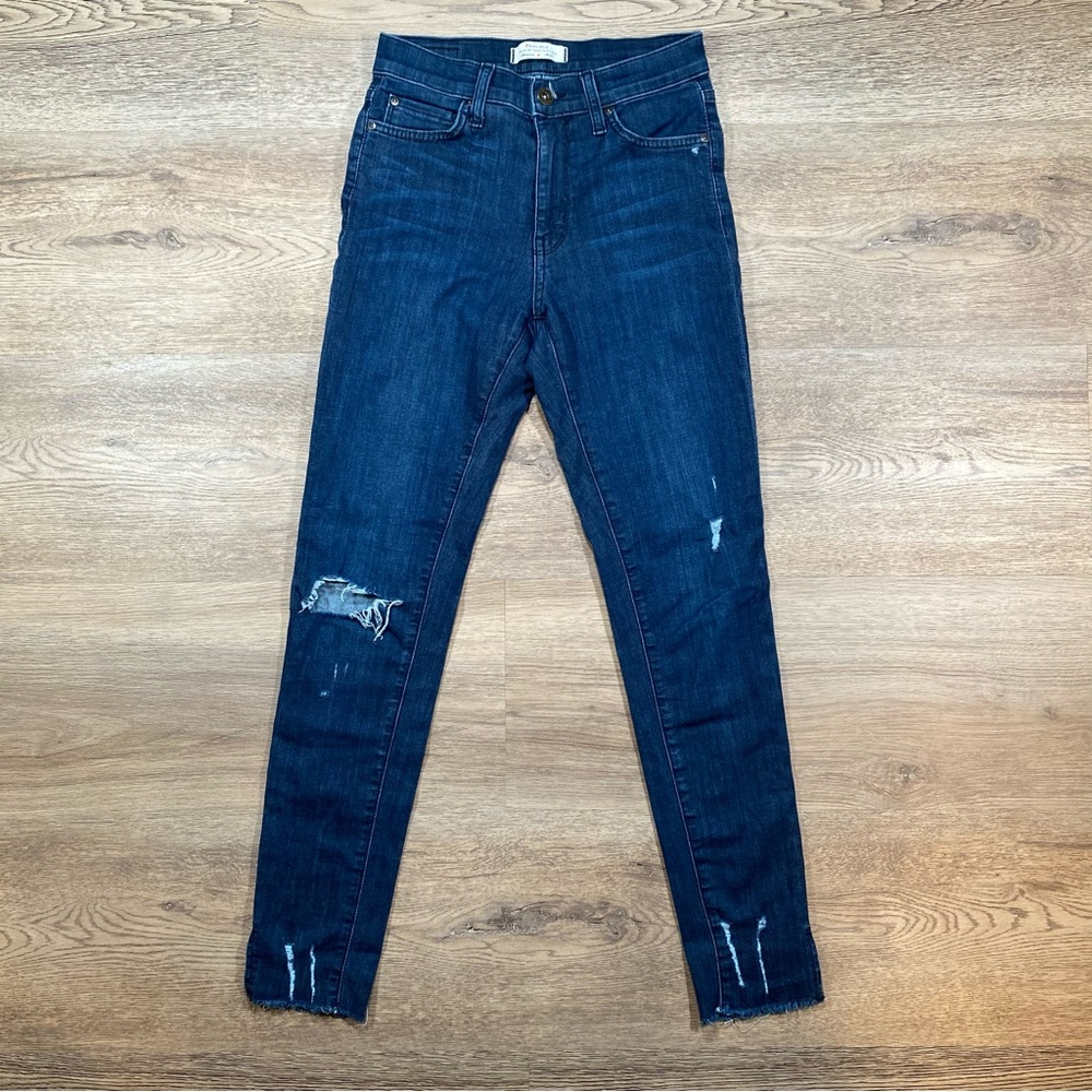 Principle Denim Innovators Gem Skinny Jeans Women’s 25 indigo Blue Distress USA